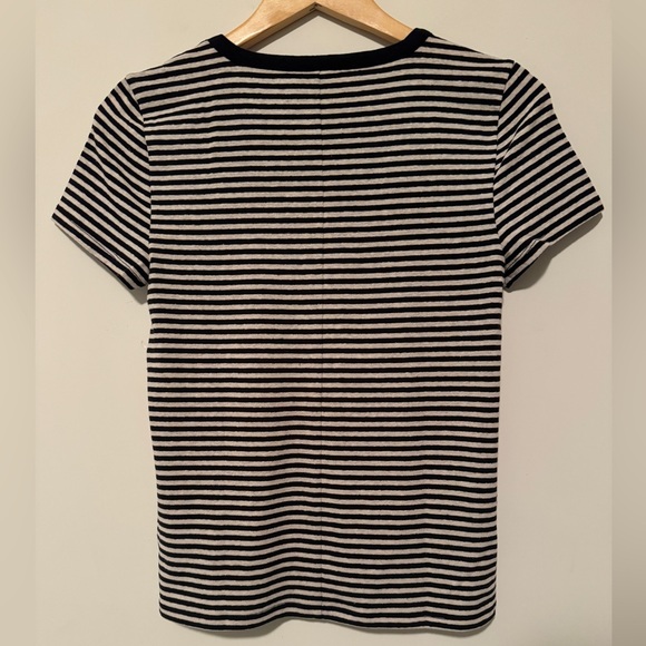 J.Crew Stretch linen-blend crewneck T-shirt in stripe - Picture 5 of 5